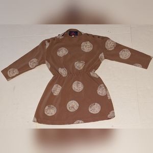 Animals Observatory Girl Kids Dress 6 Year Brown/Tan